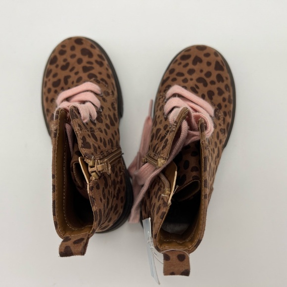 Cat & Jack Toddler Girls' Amaya Zipper Lace-Up Combat Boots Brown - Picture 5 of 6